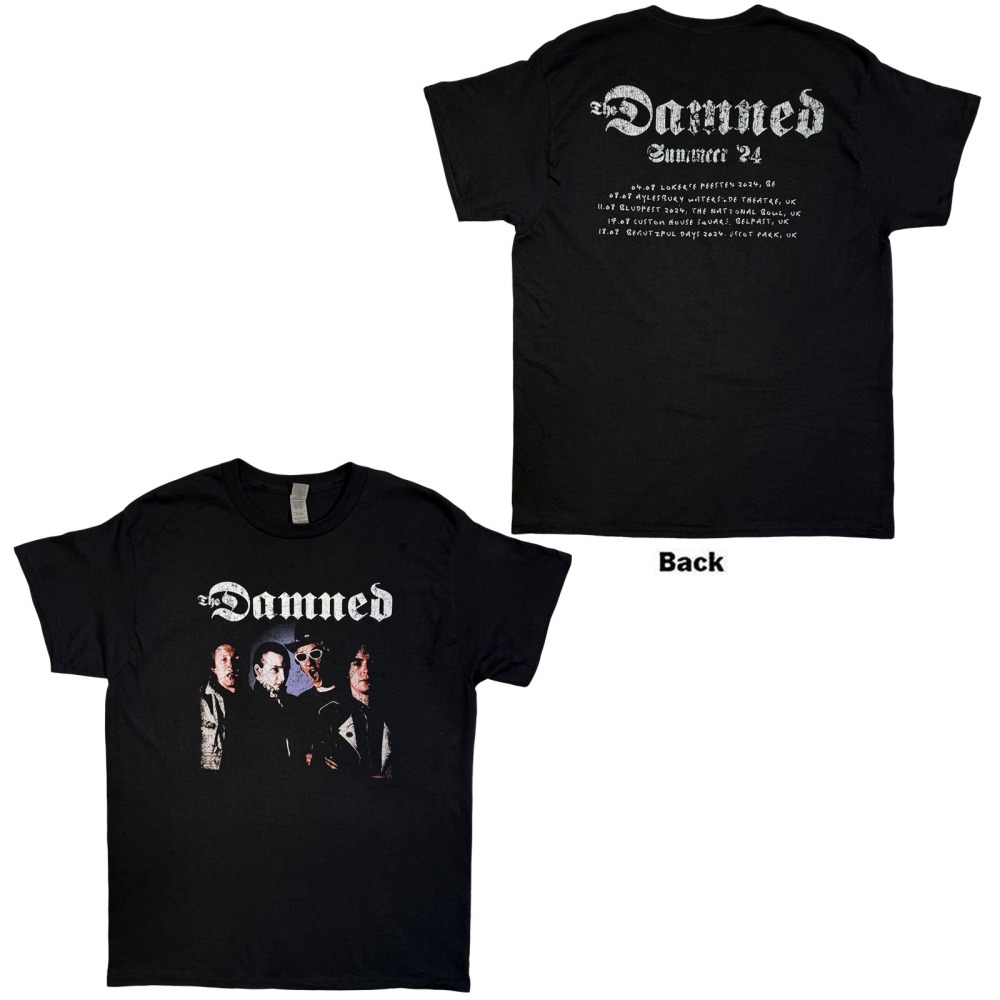 The Damned - Photo EU Tour Summer 24 Tshirt Homme - Noir